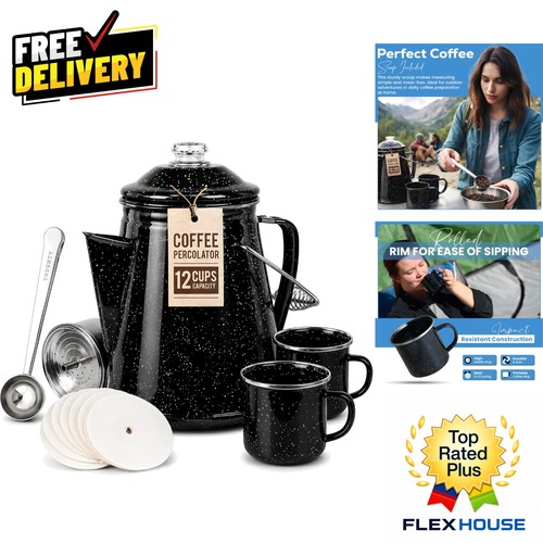 Cup enamel coffee - 12-cup,
